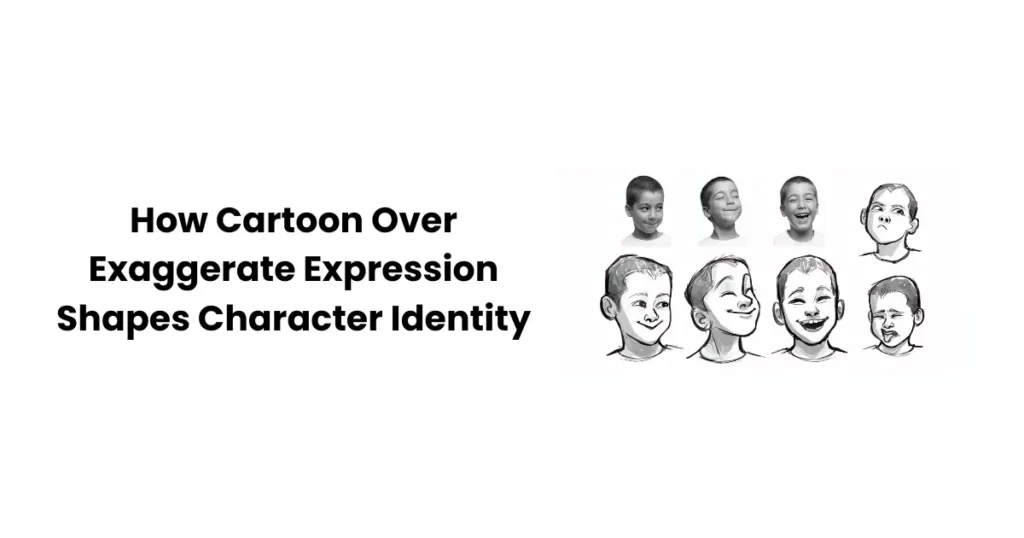 How Cartoon Over Exaggerate Expression Shapes Character Identity