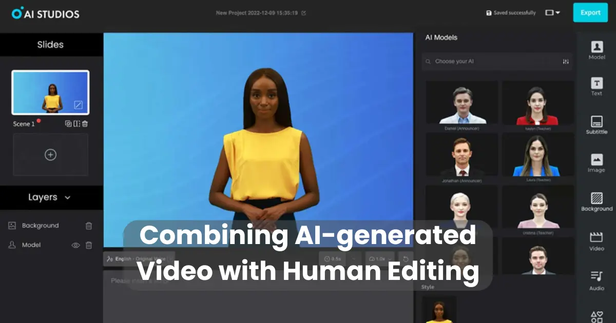 Combining AI-generated Video with Human Editing