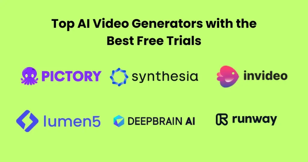 Top AI Video Generators with the Best Free Trials