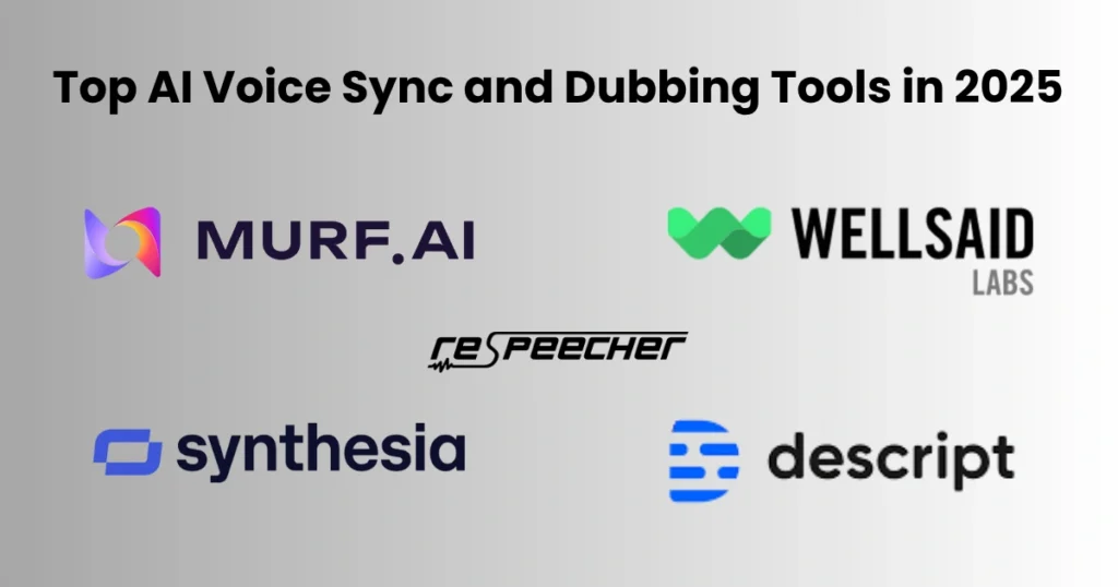 Top AI Voice Sync and Dubbing Tools in 2025