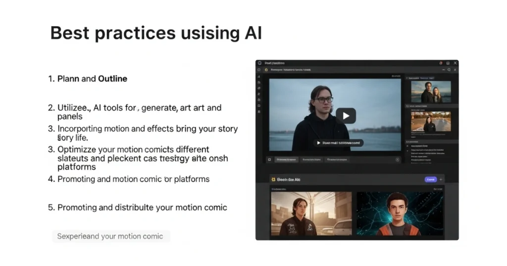 Best Practices for Generating Motion Comics with AI